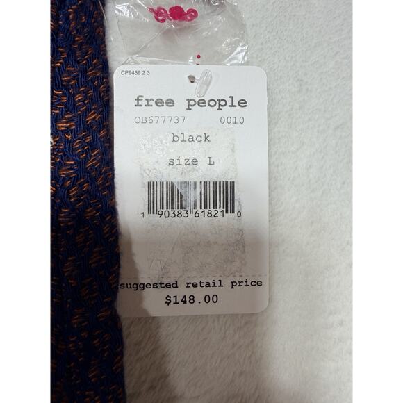 Free People Bead It Midi Dress Sz Large Purple Orange Woven NWT Boho Festival - Picture 2 of 12